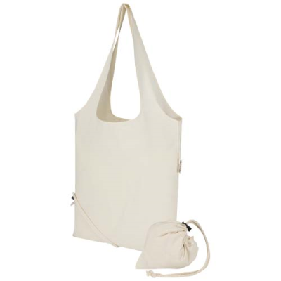 Picture of MADRAS BLEND 140 G & M² GRS RECYCLED FOLDING COTTON TOTE BAG 7L