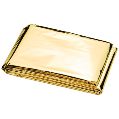 Picture of FREDERIK 2-FUNCTION EMERGENCY BLANKET in Silver & Gold