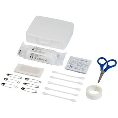 Picture of FREDERIK 24-PIECE FIRST AID PLASTIC CASE in White Solid