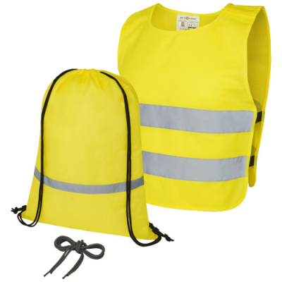 Picture of RFX™ INGEBORG SAFETY AND VISIBILITY SET FOR CHILDEREN 7-12 YEARS in Neon Fluorescent Yellow