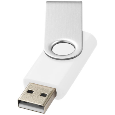 Picture of ROTATE-BASIC 2GB USB FLASH DRIVE in White & Silver