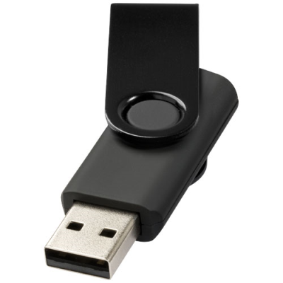 Picture of ROTATE-METALLIC 4GB USB FLASH DRIVE in Solid Black