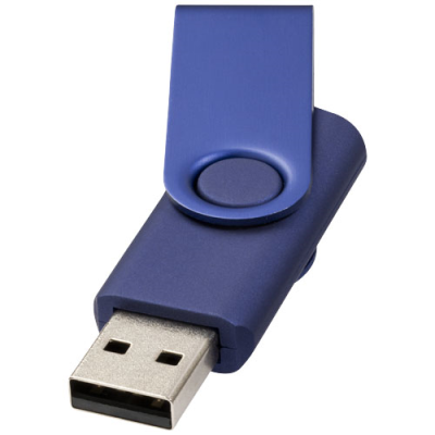 Picture of ROTATE-METALLIC 4GB USB FLASH DRIVE in Navy