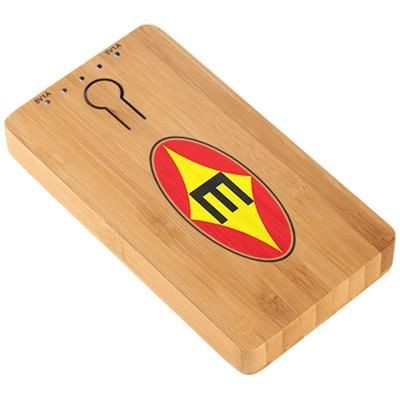 Picture of GROVE 5000 MAH BAMBOO POWER BANK in Wood