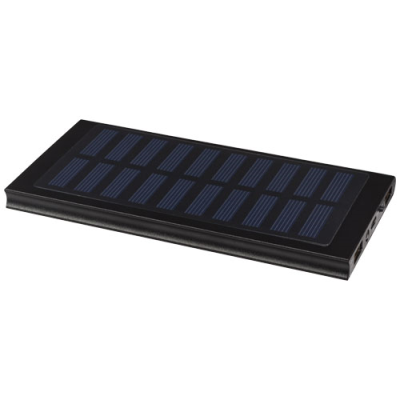 Picture of STELLAR 8000 MAH SOLAR POWER BANK in Solid Black.