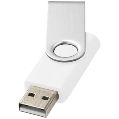 Picture of ROTATE-BASIC 16GB USB FLASH DRIVE in White.