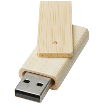 Picture of ROTATE 4GB BAMBOO USB FLASH DRIVE in Beige