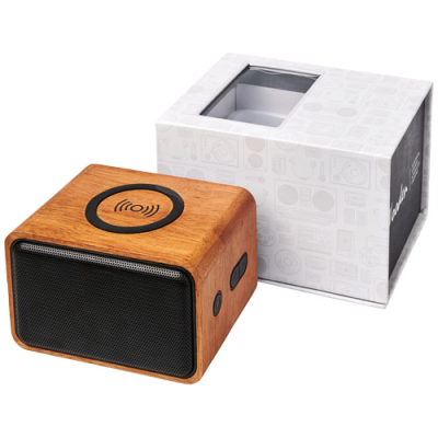 Picture of WOOD 3W SPEAKER with Cordless Charger Pad in Wood