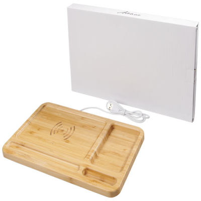 Picture of FRAME CORDLESS CHARGER DESK TIDY ORGANIZER in Wood