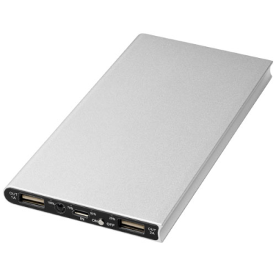 Picture of PLATE 8000 MAH ALUMINIUM METAL POWER BANK in Silver