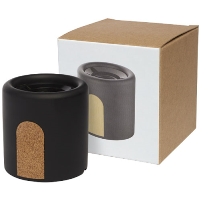 Picture of ROCA LIMESTONE & CORK BLUETOOTH® SPEAKER in Solid Black.