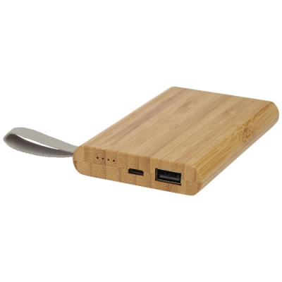 Picture of TULDA 5000 MAH BAMBOO POWER BANK in Natural.