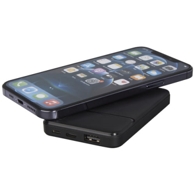 Picture of LOOP 5000 MAH RECYCLED PLASTIC POWER BANK in Solid Black