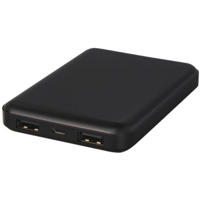 Picture of GLEAM 5000 MAH ULTRA SLIM LIGHT-UP POWER BANK in Solid Black.