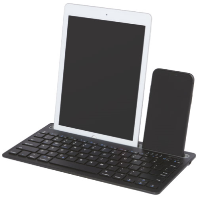 Picture of HYBRID MULTI-DEVICE KEYBOARD with Stand in Solid Black.
