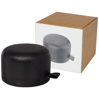 Picture of LOOP 5W RECYCLED PLASTIC BLUETOOTH SPEAKER in Solid Black