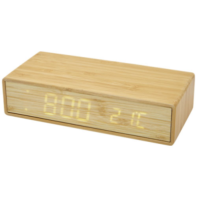 Picture of MINATA BAMBOO CORDLESS CHARGER with Clock