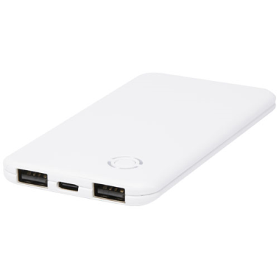 Picture of SLENDER 4000 MAH SLIM DUAL POWER BANK in White.