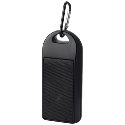 Picture of OMNI 3W IPX4 RCS RECYCLED PLASTIC BLUETOOTH® SPEAKER in Solid Black.