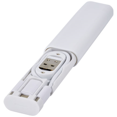 Picture of WHIZ RECYCLED PLASTIC MODULAR CHARGER CABLE in White