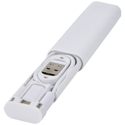 Picture of WHIZ RECYCLED PLASTIC MODULAR CHARGER CABLE in White.