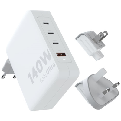 Picture of XTORM XVC2140 GAN ULTRA 140W TRAVEL CHARGER with 240W Usb-C Pd Cable in White.
