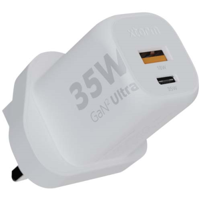 Picture of XTORM XEC035 GAN² ULTRA 35W WALL CHARGER - UK PLUG in White.