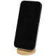 Picture of ALCOR RECYCLED PLASTIC FOLDEABLE MAGNETIC PHONE STAND with Bamboo Details