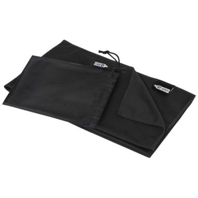 Picture of RAQUEL COOLING TOWEL MADE FROM RECYCLED PET in Solid Black.