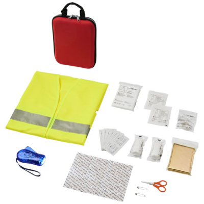 Picture of HANDIES 46-PIECE FIRST AID KIT AND SAFETY VEST in Red