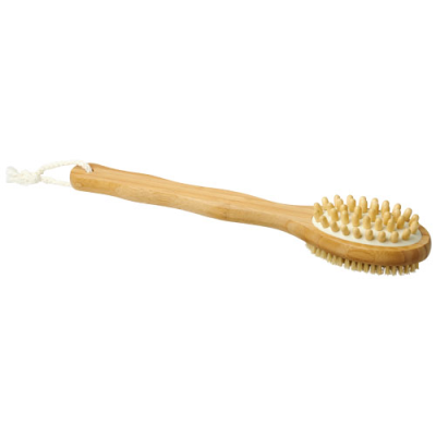 Picture of ORION 2-FUNCTION BAMBOO SHOWER BRUSH AND MASSAGER in Natural