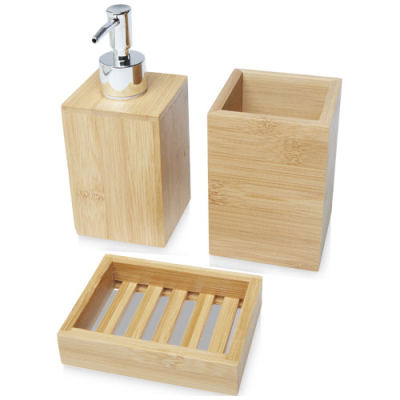 Picture of HEDON 3-PIECE BAMBOO BATHROOM SET in Natural.