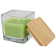 Picture of AMBRA SQUARE GLASS CANDLE with Bamboo Lid