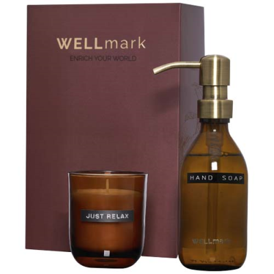 Picture of WELLMARK DISCOVERY 250 ML HAND SOAP DISPENSER AND 150 G SCENTED CANDLE SET.