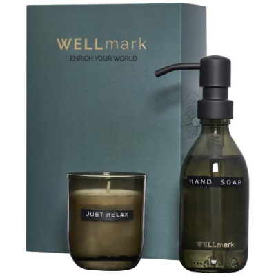 Picture of WELLMARK DISCOVERY 250 ML HAND SOAP DISPENSER AND 150 G SCENTED CANDLE SET.