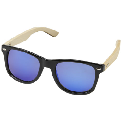 Picture of TAIYO RPET & BAMBOO MIRRORED POLARIZED SUNGLASSES in Gift Box in Wood.