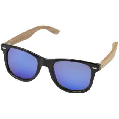 Picture of HIRU RPET & WOOD MIRRORED POLARIZED SUNGLASSES in Gift Box in Wood