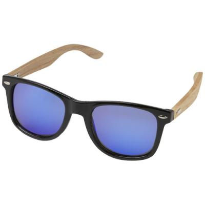 Picture of HIRU RPET & WOOD MIRRORED POLARIZED SUNGLASSES in Gift Box in Wood.