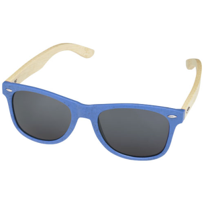 Picture of SUN RAY BAMBOO SUNGLASSES in Process Blue.