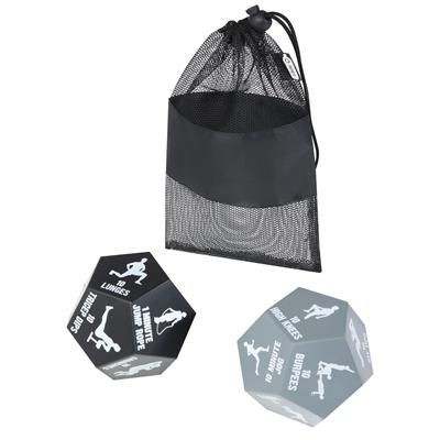 Picture of SIMMONS 2-PIECE FITNESS DICE GAME SET in Recycled Pet Pouch