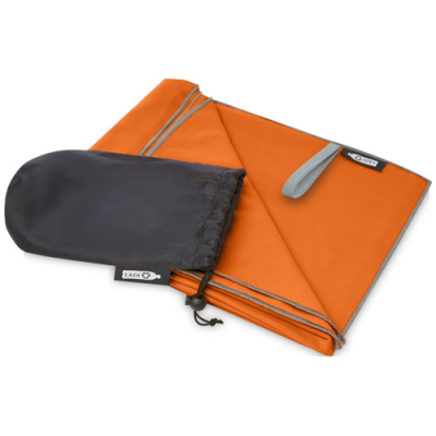 Picture of PIETER RECYCLED PET ULTRA LIGHTWEIGHT AND QUICK DRY TOWEL in Orange.