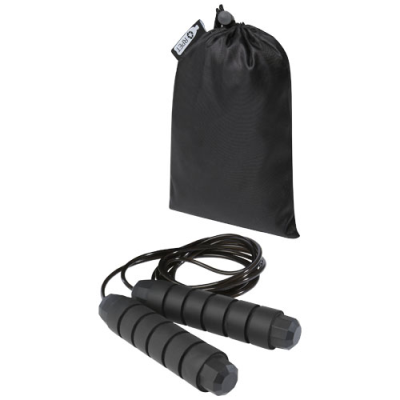 Picture of AUSTIN SOFT SKIPPING ROPE in Recycled Pet Pouch in Solid Black