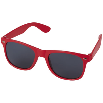 Picture of SUN RAY RECYCLED PLASTIC SUNGLASSES in Red