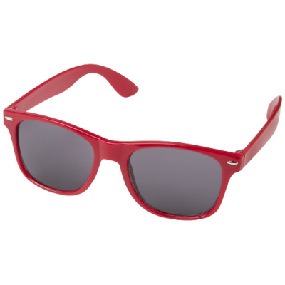 Picture of SUN RAY RECYCLED PLASTIC SUNGLASSES in Red
