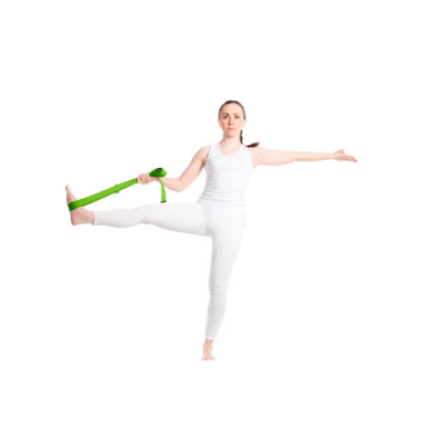 Picture of VIRABHA RPET YOGA STRAP in Green.