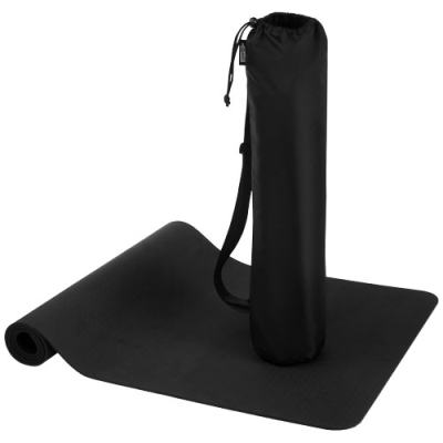 Picture of VIRABHA RECYCLED TPE YOGA MAT in Solid Black.