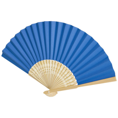 Picture of CARMEN HAND FAN in Aqua Blue.