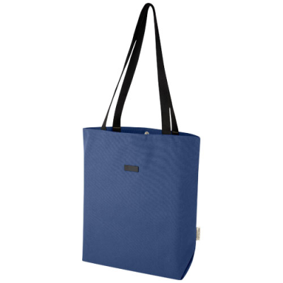 Picture of JOEY GRS RECYCLED CANVAS VERSATILE TOTE BAG 14L in Navy.