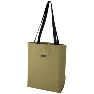 Picture of JOEY GRS RECYCLED CANVAS VERSATILE TOTE BAG 14L in Olive.