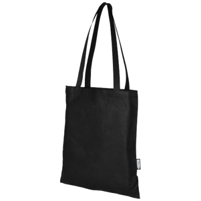 Picture of ZEUS GRS RECYCLED NON-WOVEN CONVENTION TOTE BAG 6L in Solid Black.